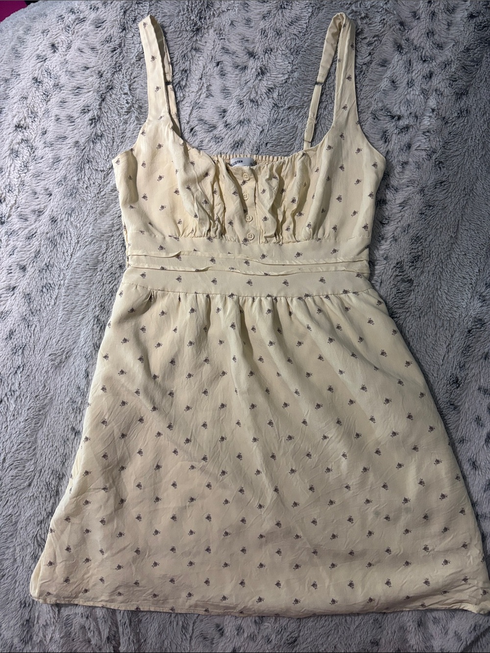 Hollister  Yellow Floral Sundress with Adjustable Straps